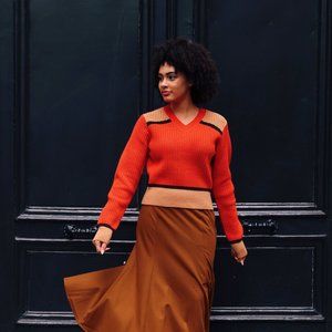 UNIQLO Knitted V-Neck Long-Sleeve Sweater (MARNI) XS new with tag